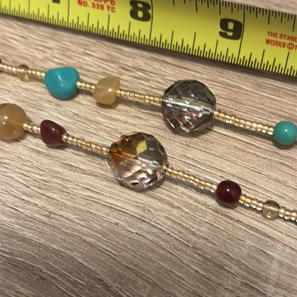 Semi precious and glass with crystal and seed bead necklace - Picture 5 of 6